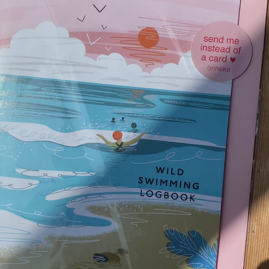 Wild Swimming Logbook: Into The Sea sea swimming notebook from Eco-Friendly-Online-Shop, designed for documenting open-water adventures in a sustainable format.