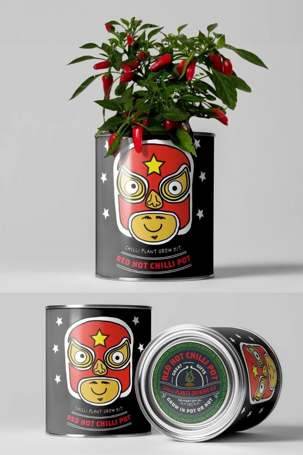 Red Hot Chilli Pot. Grow Your Own Plant Kit, Gardening Gift