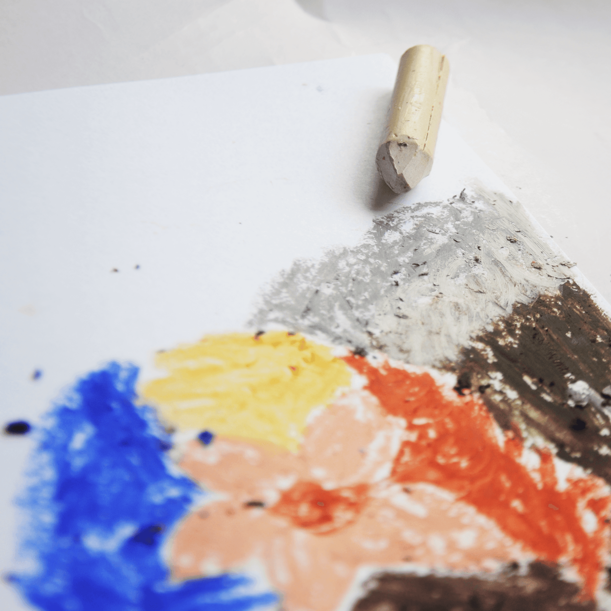 All Natural Beeswax Oil Pastels in a Roll | Set of 10 Crayons with vibrant colors on paper.