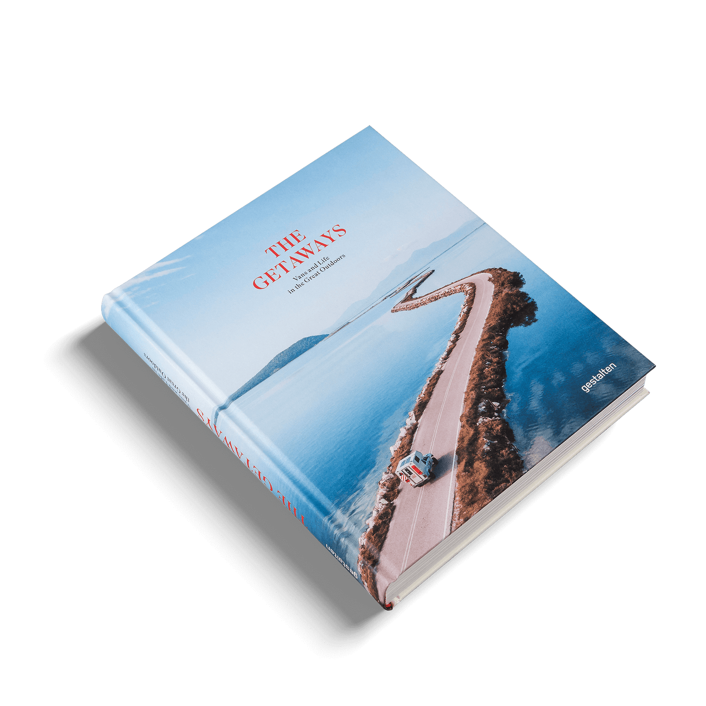 Book titled 'The Getaways' with a scenic cover on a white background