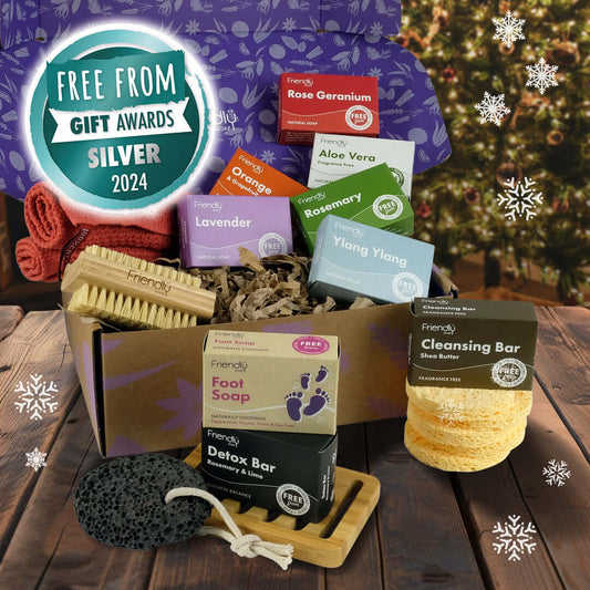 Tranquil Spa Hamper featuring full-sized soaps and spa essentials for a luxurious home pampering experience.