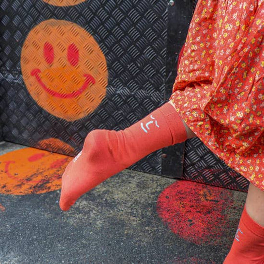 Unisex Coral Leiho Bamboo Socks from Eco-Friendly-Online-Shop, offering super soft, breathable comfort for sustainable everyday wear.