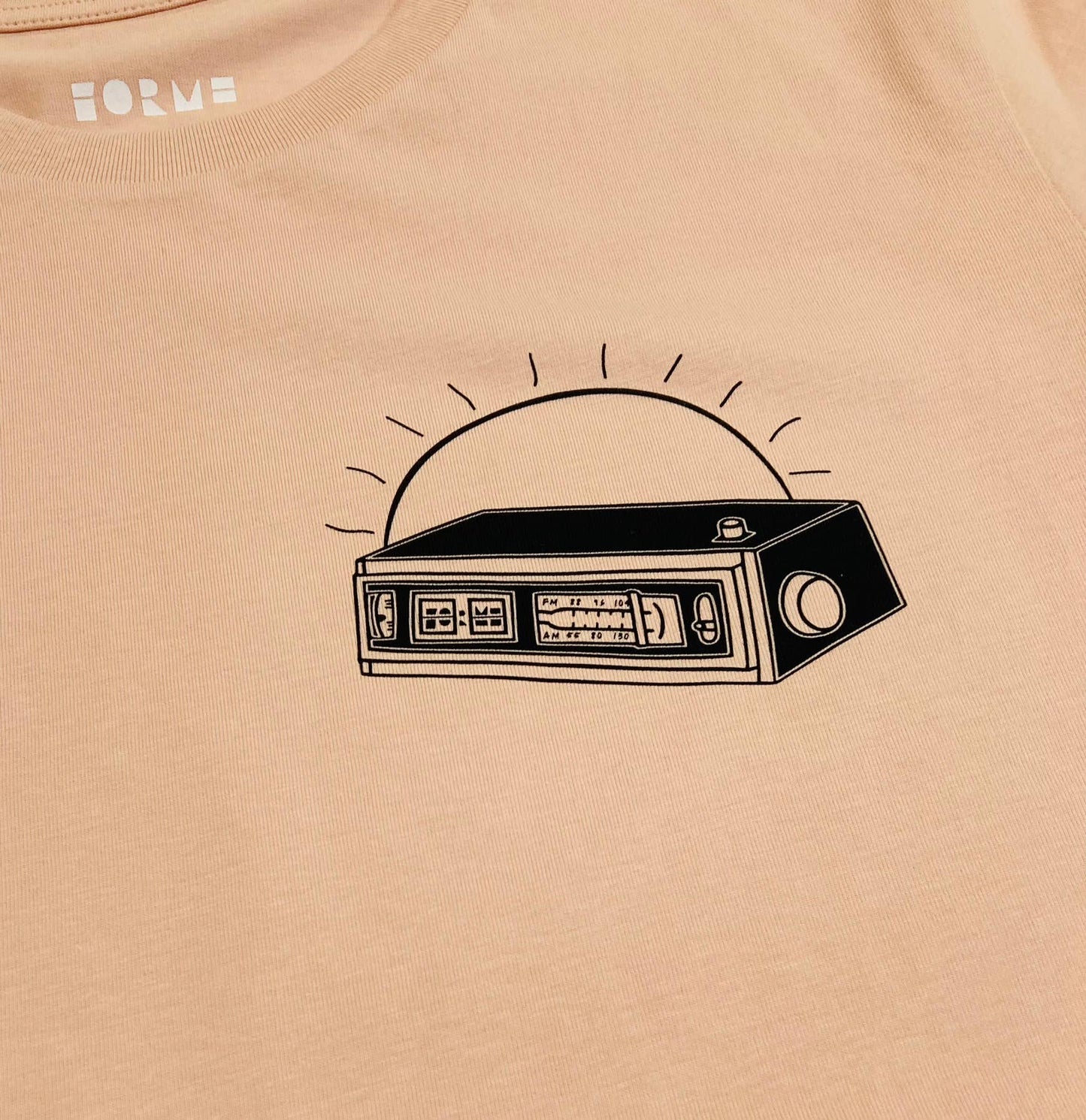 Golden Hour Radio – Unisex Organic Cotton T-Shirt (Peach)