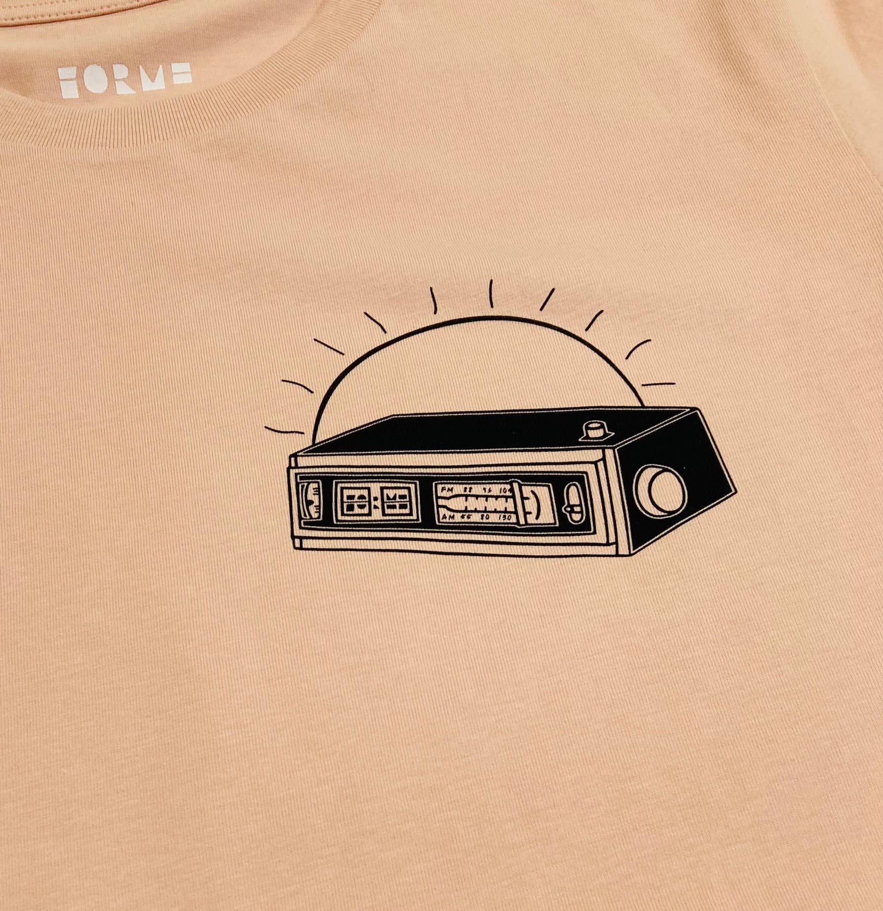 Golden Hour Radio – Unisex Organic Cotton T-Shirt (Peach)