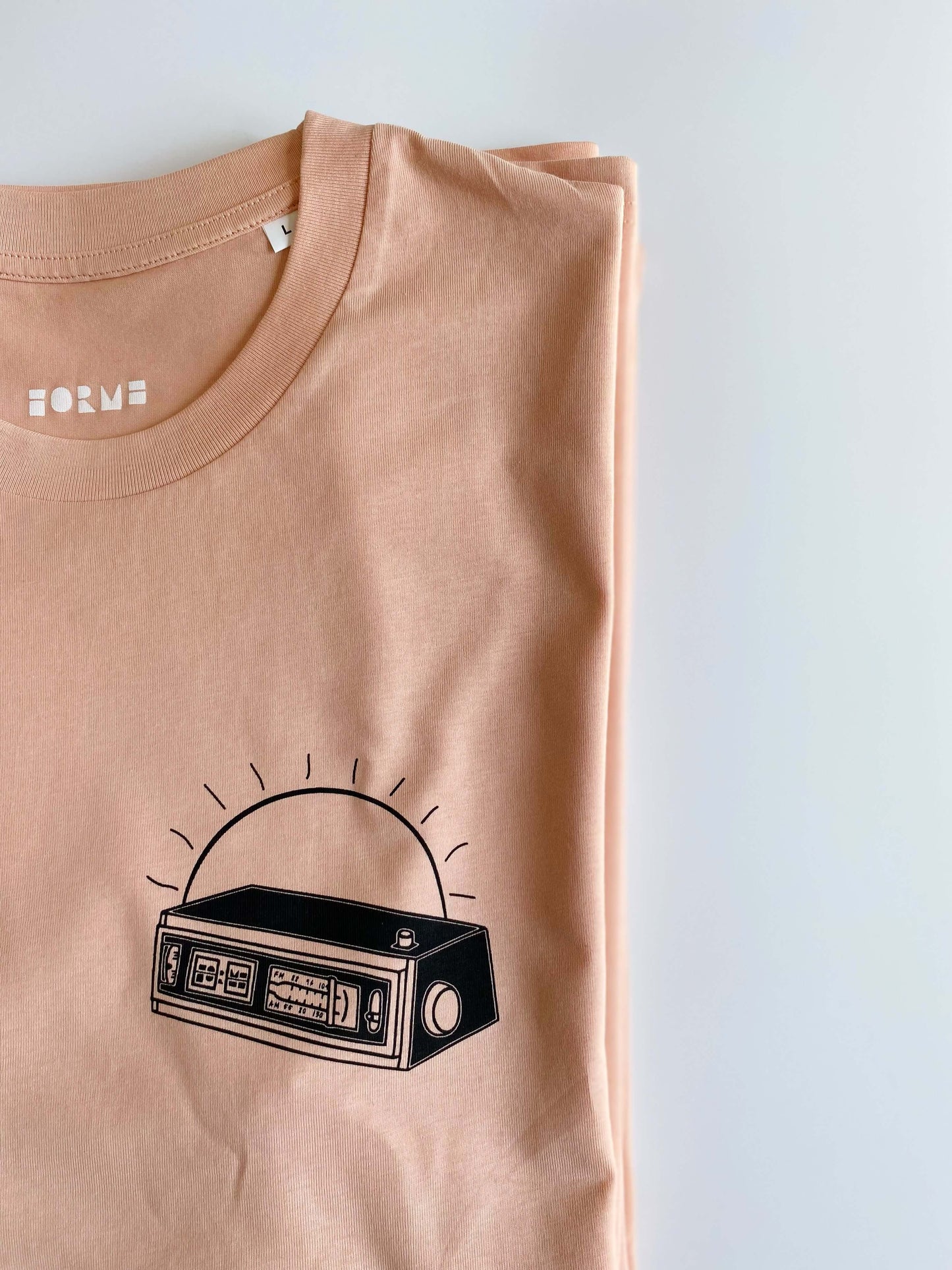 Golden Hour Radio – Unisex Organic Cotton T-Shirt (Peach)