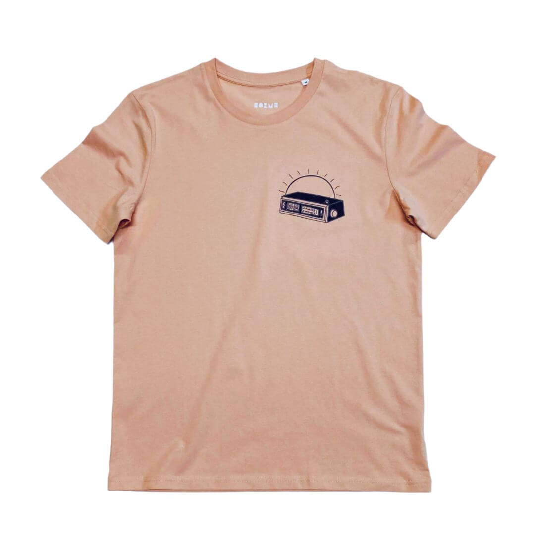 Unisex Organic Cotton T-Shirt (Peach) - Golden Hour Radio