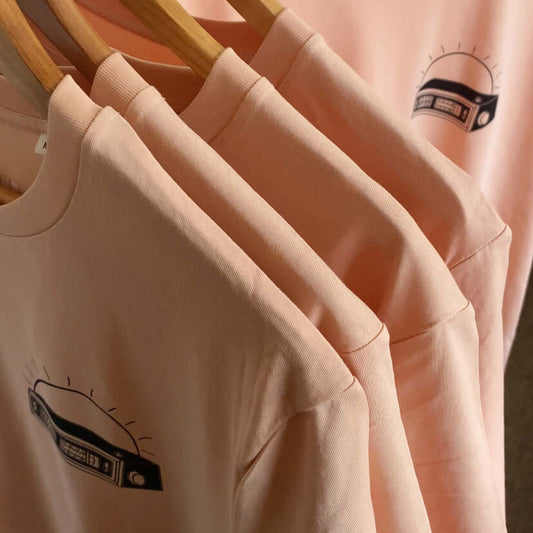 Golden Hour Radio – Unisex Organic Cotton T-Shirt (Peach)