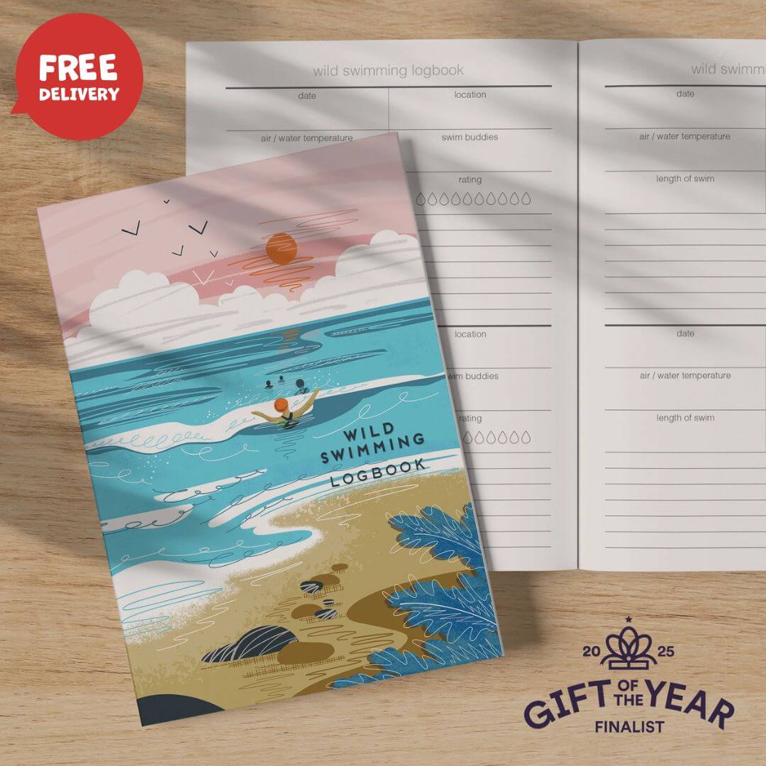 Wild swimming logbook into the sea - sea swimming notebook