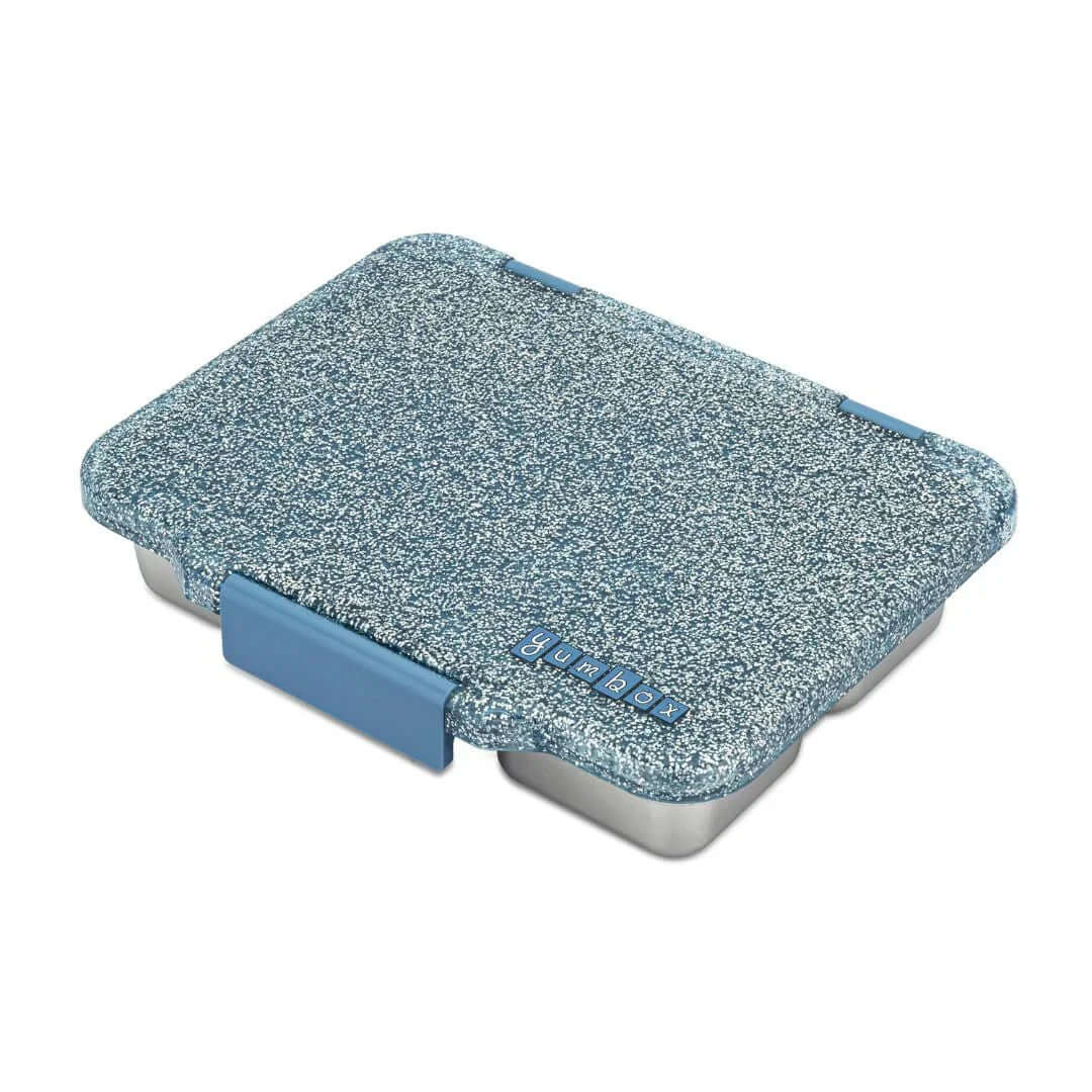 Yumbox Prêt Stainless Steel Leakproof Bento Lunch Box - Various Colours in blue speckled design.